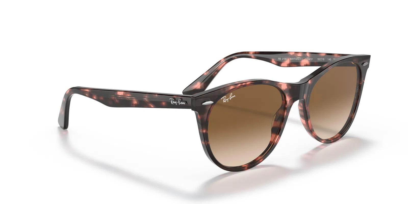 Ray-Ban Wayfarer Ii 2185 Sunglasses - Havana On Trasparent Light Bro - view 88